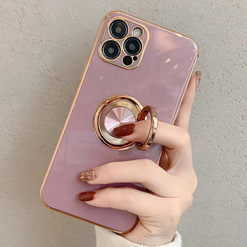 Premium Luxury iPhone Case with Ring Holder for iphone 14 16 Series