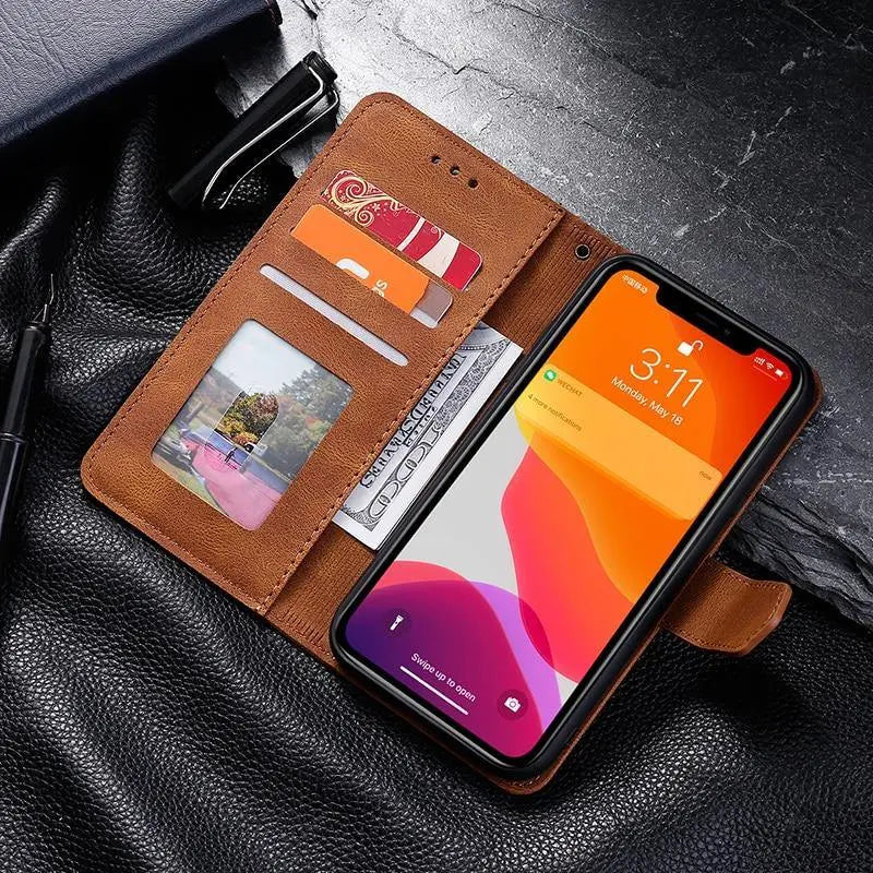 Luxy PU Leather Flip Wallet Card Holder Case for iPhone 11 Series Yesy All Goods
