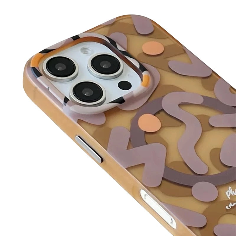 Modern Abstract Case with Magsafe for iPhone 15/16/17 Series  iPhone Cases YAG Boutique