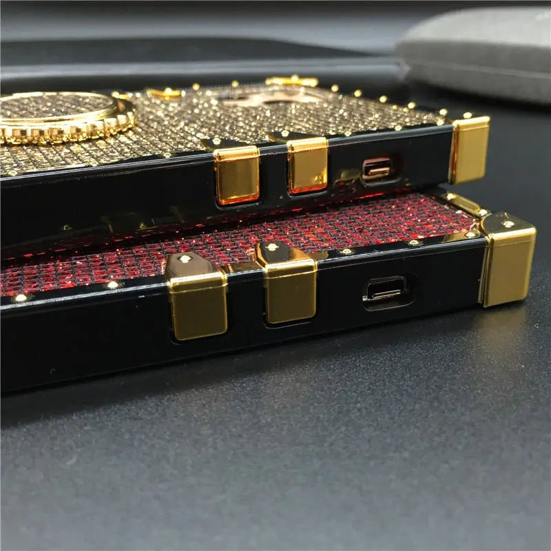 Luxy Bling Back Square Case with/without Ring Holder for iPhone 11/12/13 Series Yesy All Goods