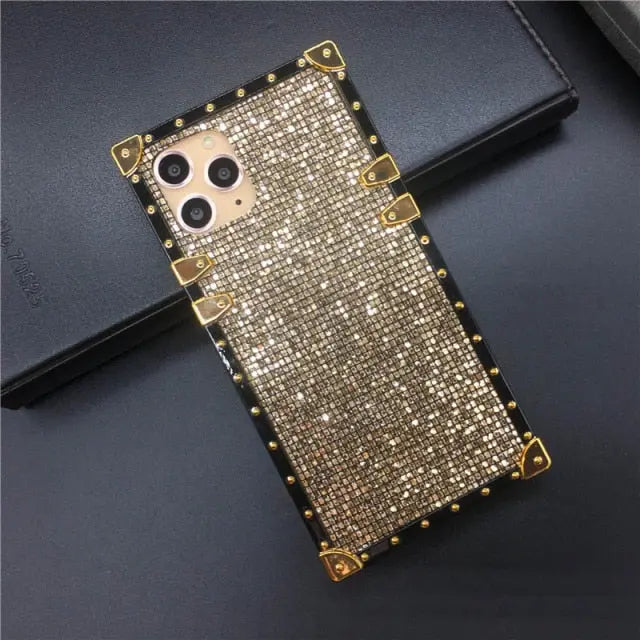 Luxy Bling Back Square Case with/without Ring Holder for iPhone 11/12/13 Series Yesy All Goods