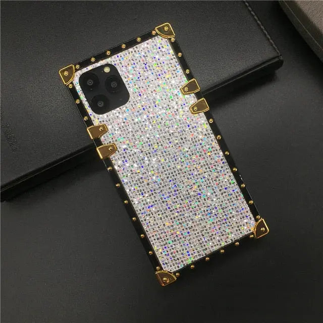 Luxy Bling Back Square Case with/without Ring Holder for iPhone 11/12/13 Series Yesy All Goods