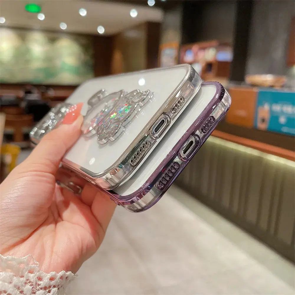 Bunny Moving Glitter Case for iPhone 13/14/15 Series - YAG Boutique