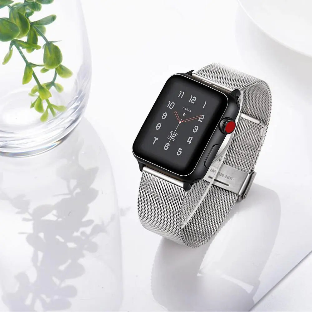 Stylish Milanese Finish Stainless Steel Watch Band for Apple Watch 38/40/42/44mm Yesy All Goods