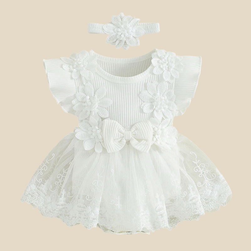 Charming Baby Girls Mesh Dress with Headband  girls clothing YAG Boutique