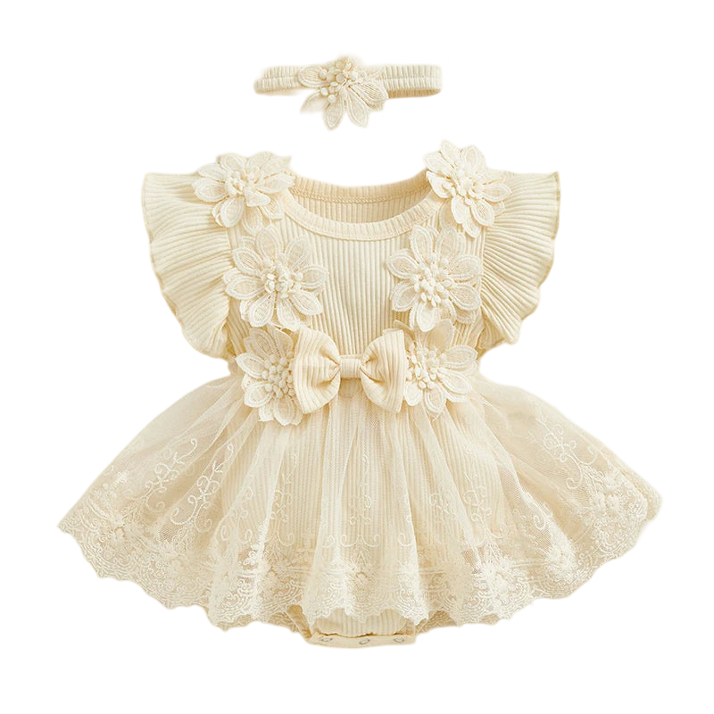 Charming Baby Girls Mesh Dress with Headband  girls clothing YAG Boutique
