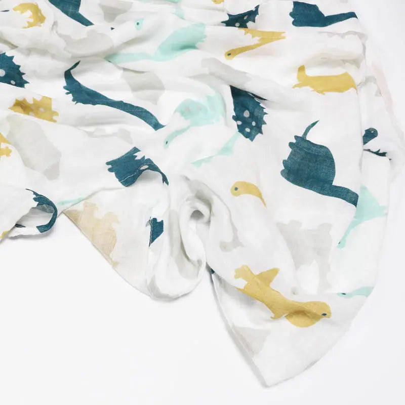 Baby Swaddle Wrap Joyful Dinosaur - 100% Certified Organic Cotton YAG Boutique