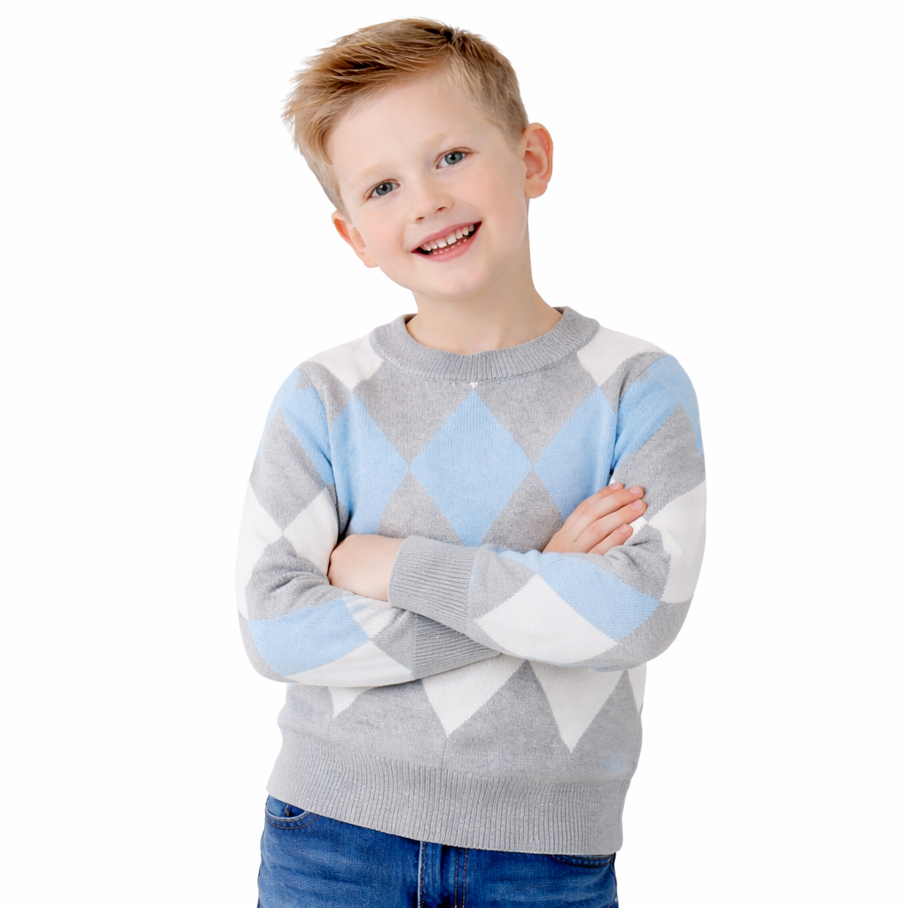 Boys Argyle Knit Sweater  kids clothing YAG Boutique