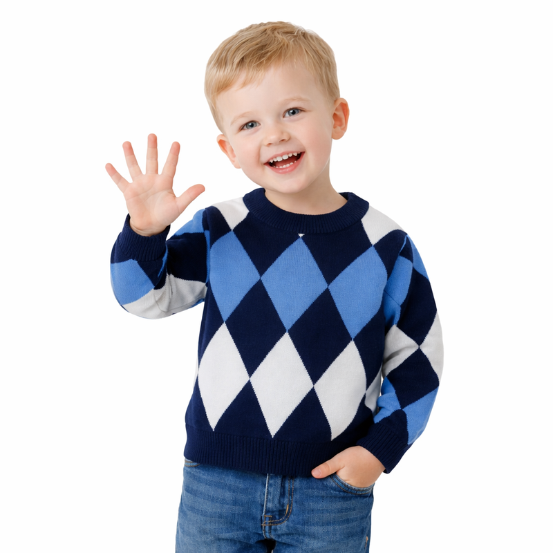 Boys Argyle Knit Sweater  kids clothing YAG Boutique