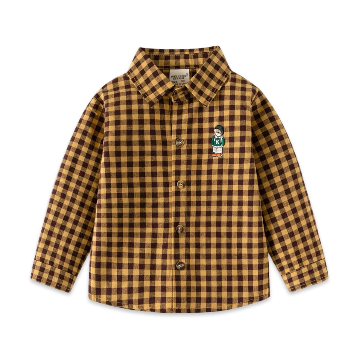 Boys Classic Gingham Button-Up Shirt  kids clothing YAG Boutique