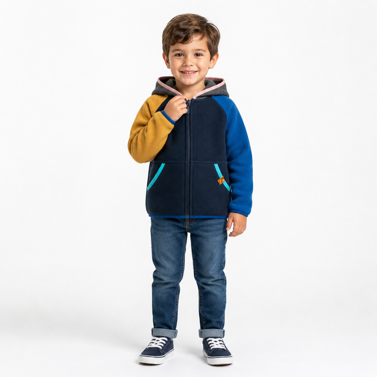 Premium Multi-Tone Kids Zip Hoodie  kids clothing YAG Boutique