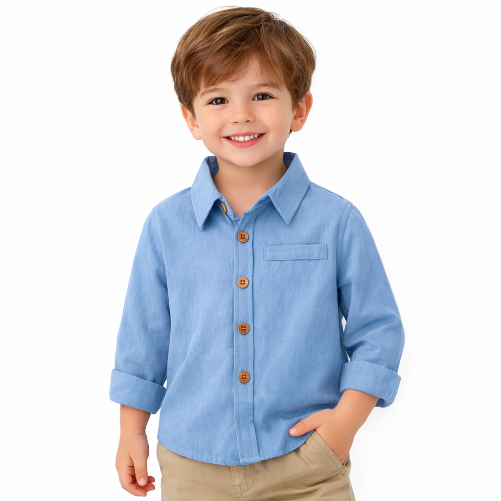 Classic Long Sleeve Button-Up Shirt for Boys  kids clothing YAG Boutique