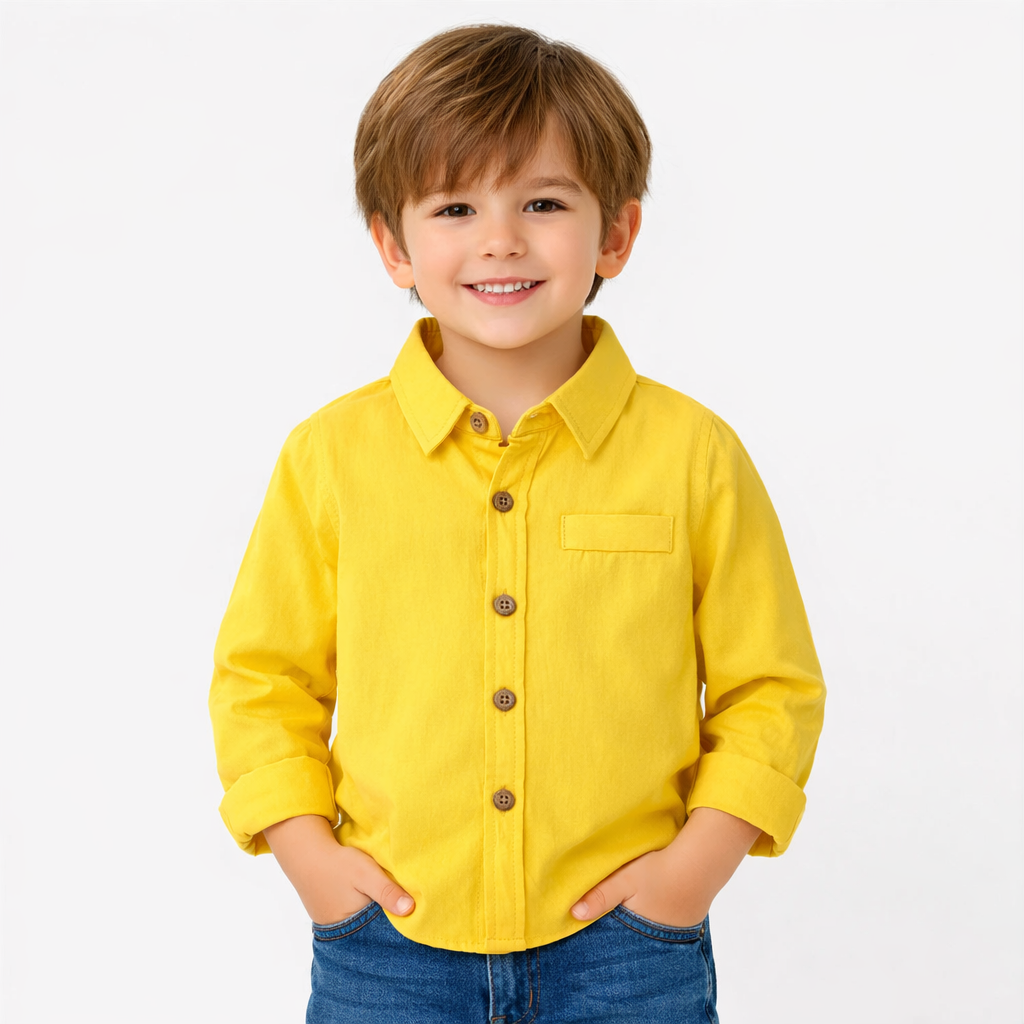 Classic Long Sleeve Button-Up Shirt for Boys  kids clothing YAG Boutique