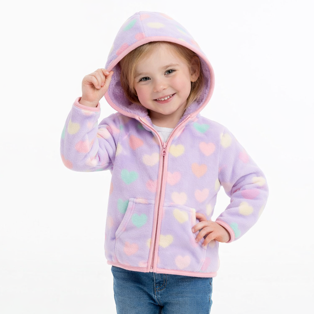 Colourful Fleece Hoodie for Girls  girls clothing YAG Boutique