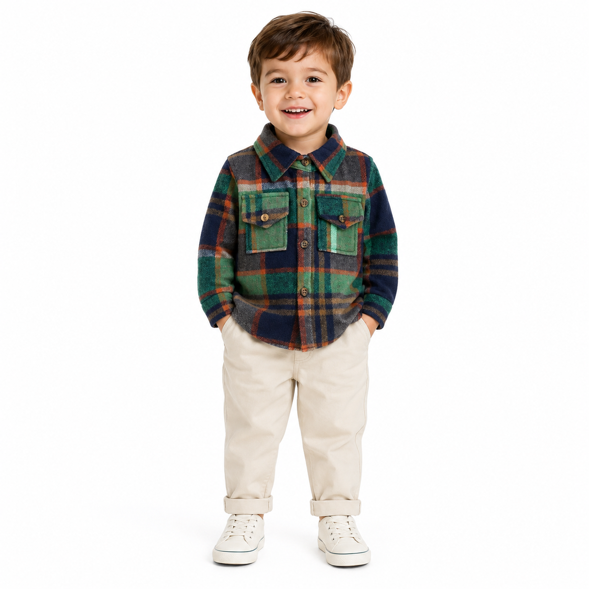 Cozy Toddler & Kids Heavyweight Plaid Flannel Shacket  kids clothing YAG Boutique