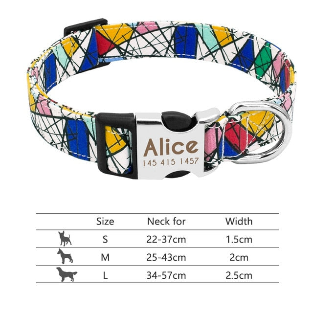 Premium Personalised Pet Collar - Stripy Series