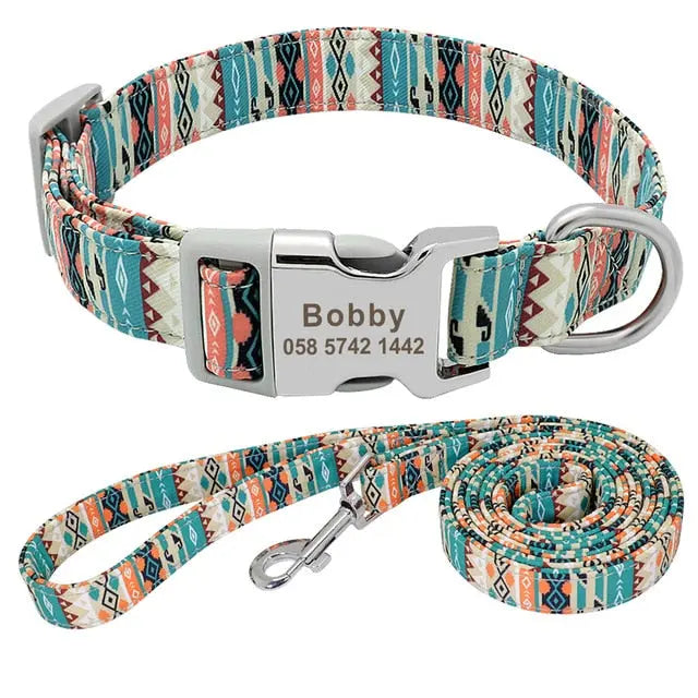 Fantastic Pattern Customized Pet Collar And Lead Set Yesy All Goods