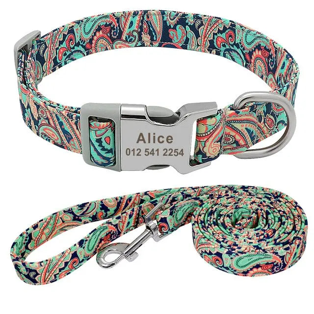 Fantastic Pattern Customized Pet Collar And Lead Set Yesy All Goods