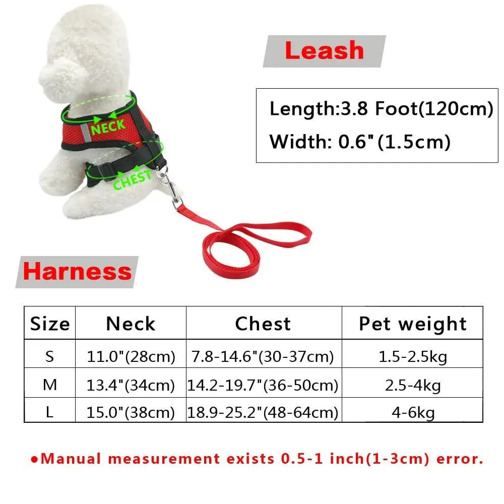 Fashion Dog Harness and Lead Combo Set Yesy All Goods