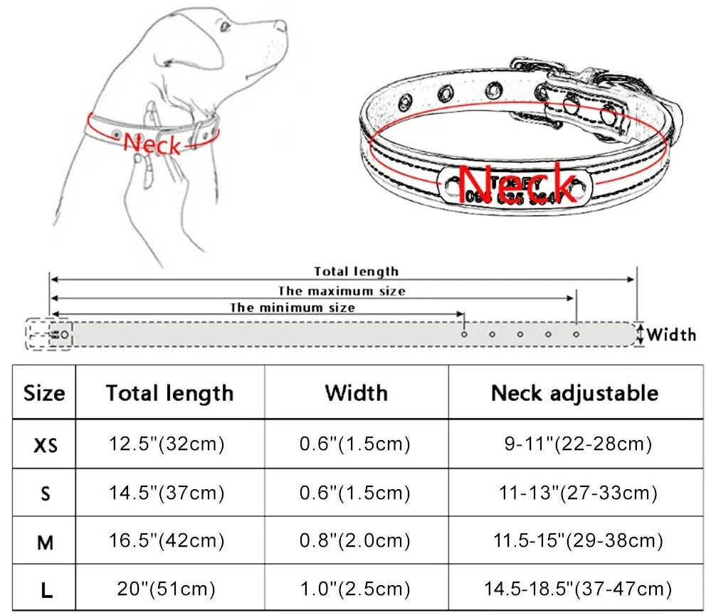 Adjustable Dog Collar - Stiched Two Tone  Leather Personalized  Collars Bandanas YAG Boutique