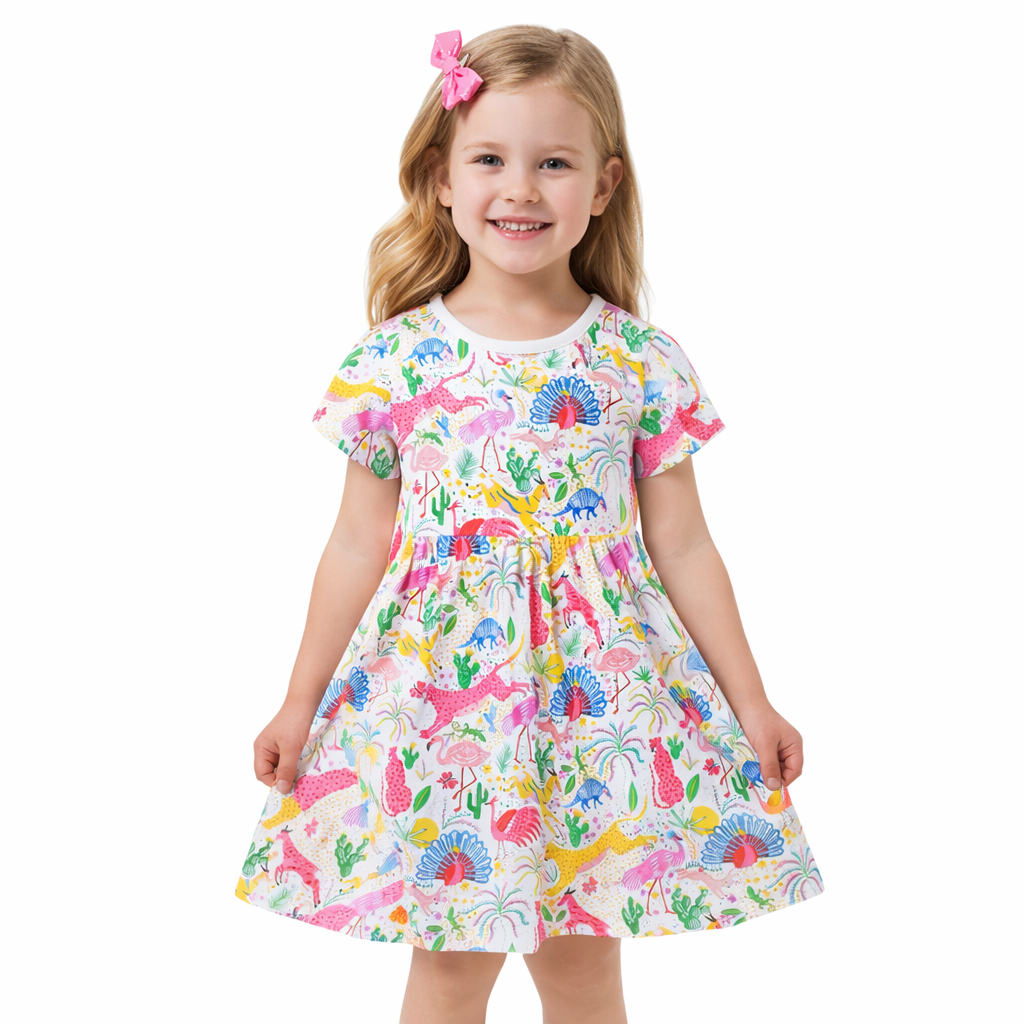 Girls Australian Animal Print Dress  girls clothing YAG Boutique
