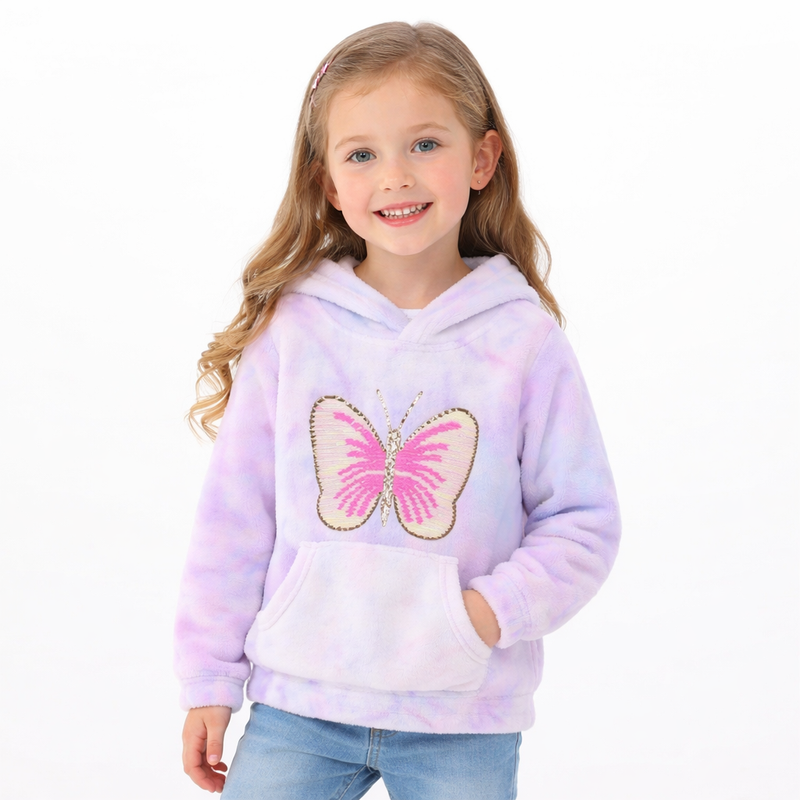 Girls Pastel Tie-Dye Plush Fleece Hoodie  girls clothing YAG Boutique