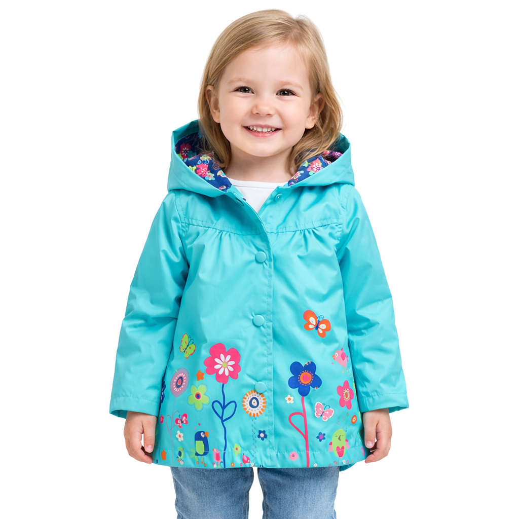 Girls Waterproof Floral Garden Raincoat  girls clothing YAG Boutique