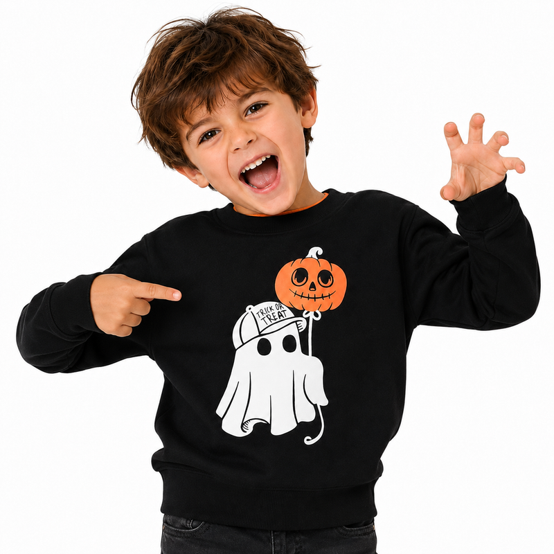 Glow-in-the-Dark Kids’ Halloween Jumper  kids clothing YAG Boutique