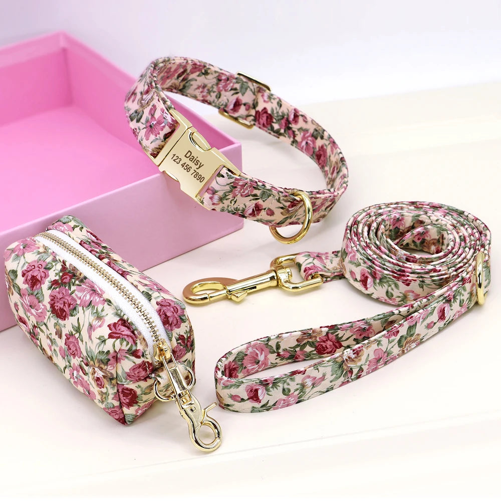 Premium Personalised Pet Collar - Blossom Series  Dog Accessories YAG Boutique