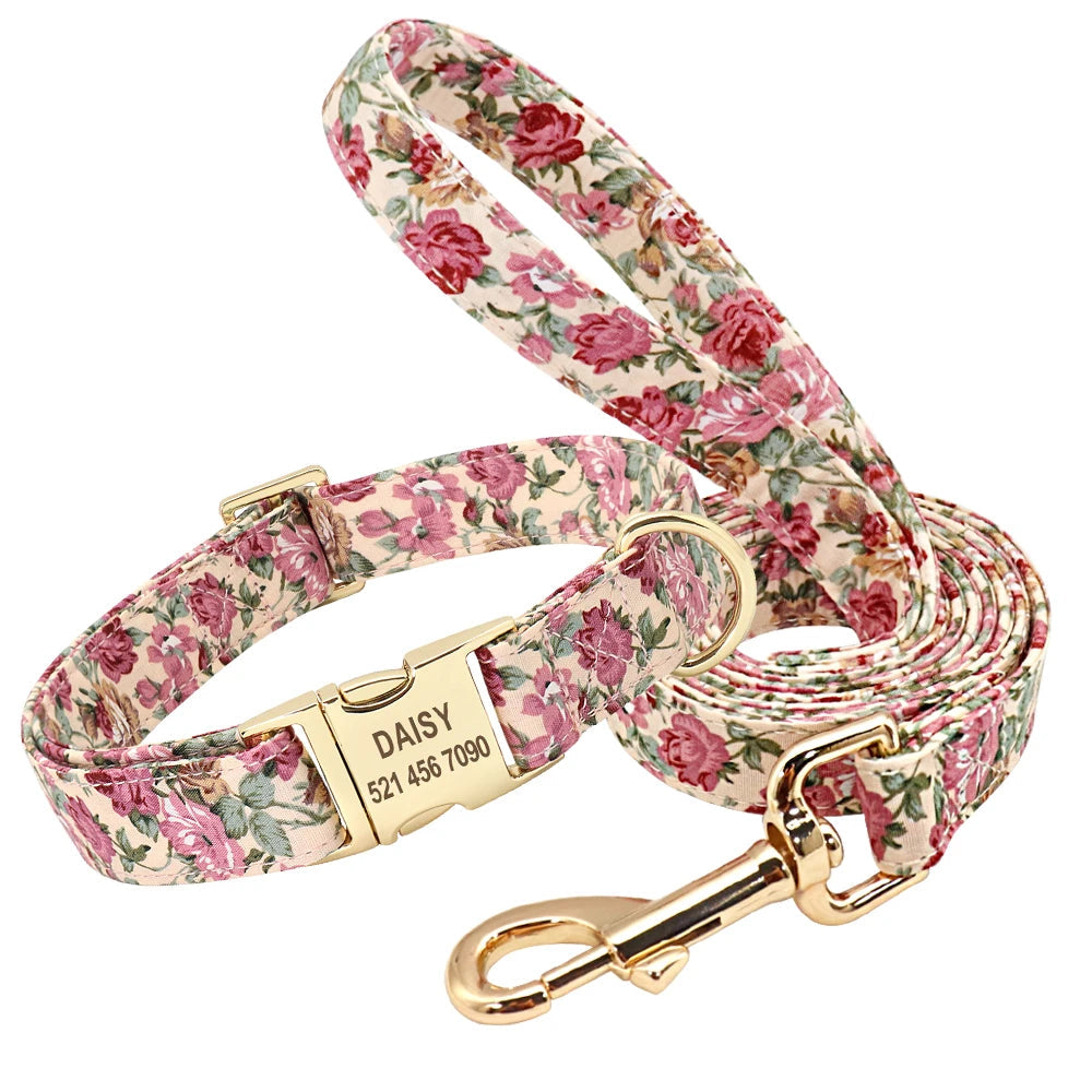Premium Personalised Pet Collar - Blossom Series  Dog Accessories YAG Boutique