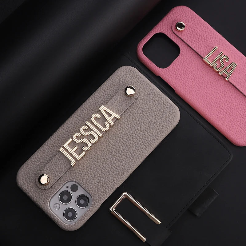 Luxury Customisable PU Leather Case for iPhone 13 - 15 Series  iPhone Cases YAG Boutique