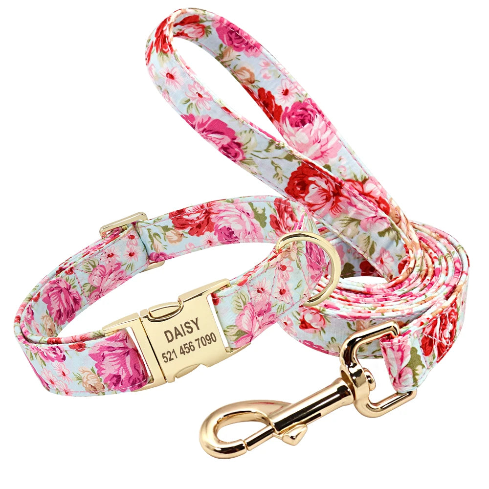 Premium Personalised Pet Collar - Blossom Series  Dog Accessories YAG Boutique