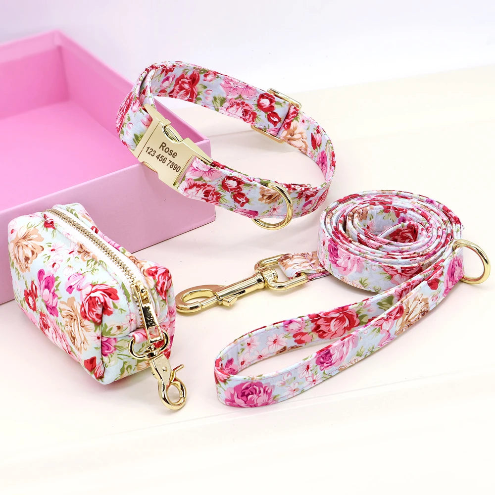Premium Personalised Pet Collar - Blossom Series  Dog Accessories YAG Boutique