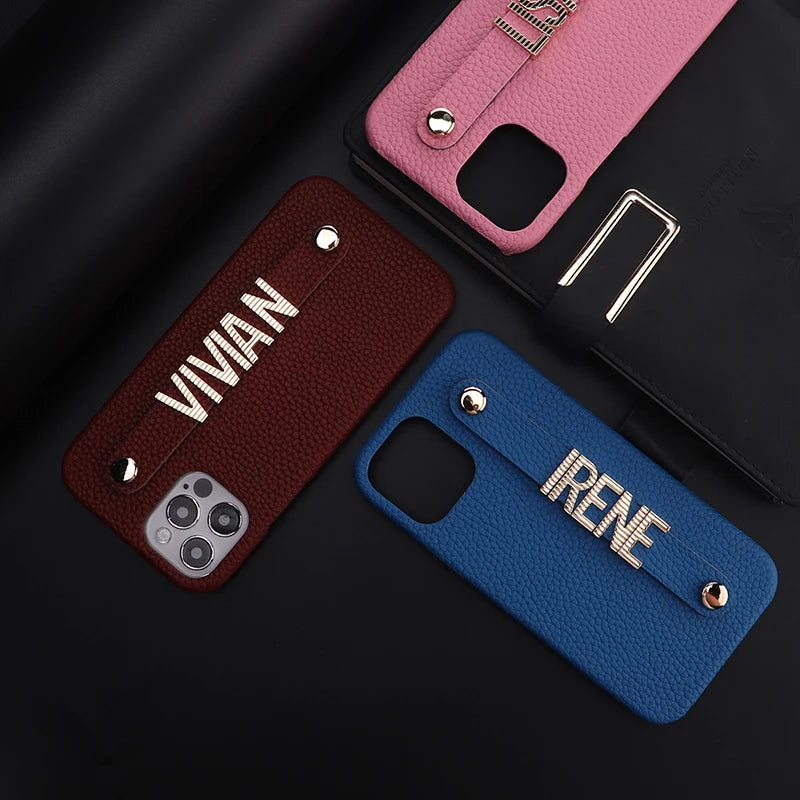 Luxury Customisable PU Leather Case for iPhone 13 - 15 Series  iPhone Cases YAG Boutique