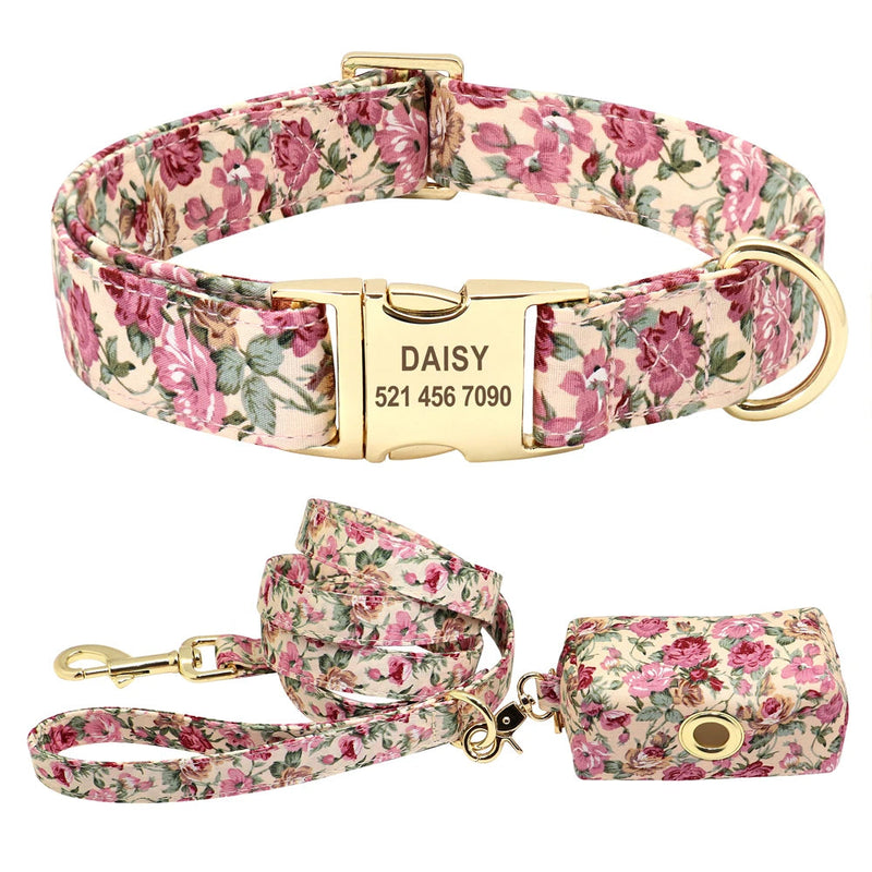 Premium Personalised Pet Collar - Blossom Series  Dog Accessories YAG Boutique
