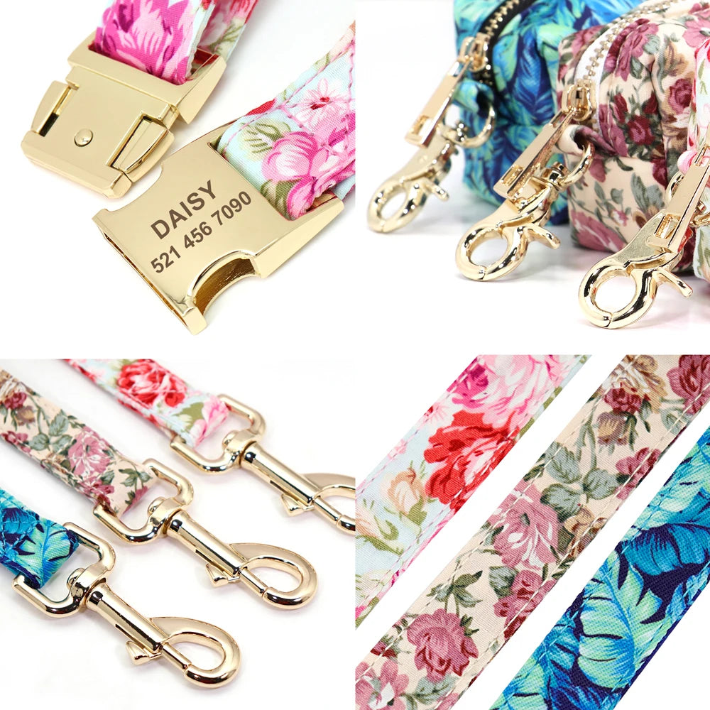 Premium Personalised Pet Collar - Blossom Series  Dog Accessories YAG Boutique