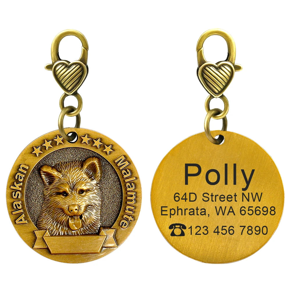 Beautiful Craft Customisable Dogs ID Tags & Nameplate  Pet Toys & Accessories YAG Boutique