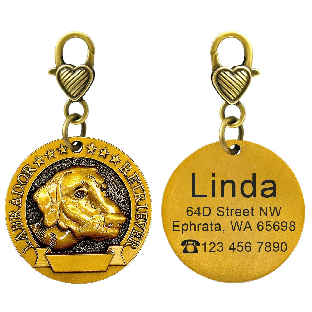 Beautiful Craft Customisable Dogs ID Tags & Nameplate  Pet Toys & Accessories YAG Boutique