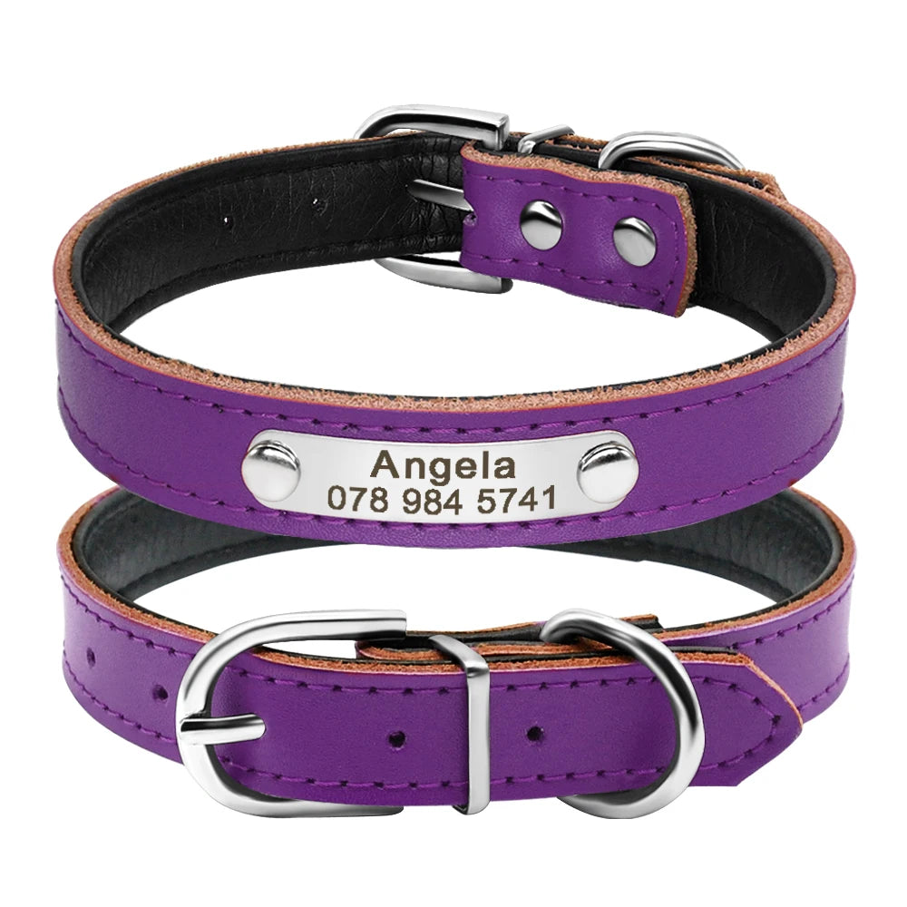 Premium PU Leather Personalised Collar  Collars Bandanas YAG Boutique