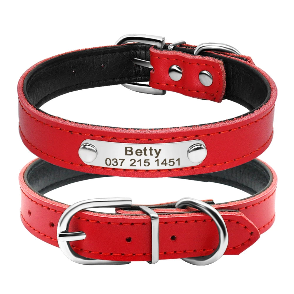 Premium PU Leather Personalised Collar  Collars Bandanas YAG Boutique