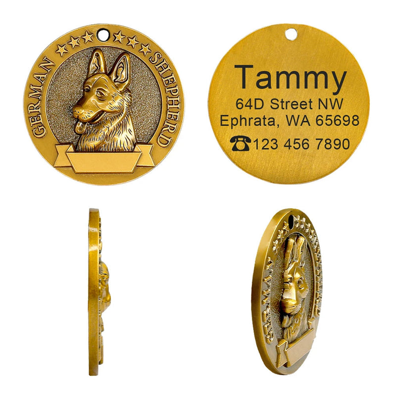 Beautiful Craft Customisable Dogs ID Tags & Nameplate  Pet Toys & Accessories YAG Boutique