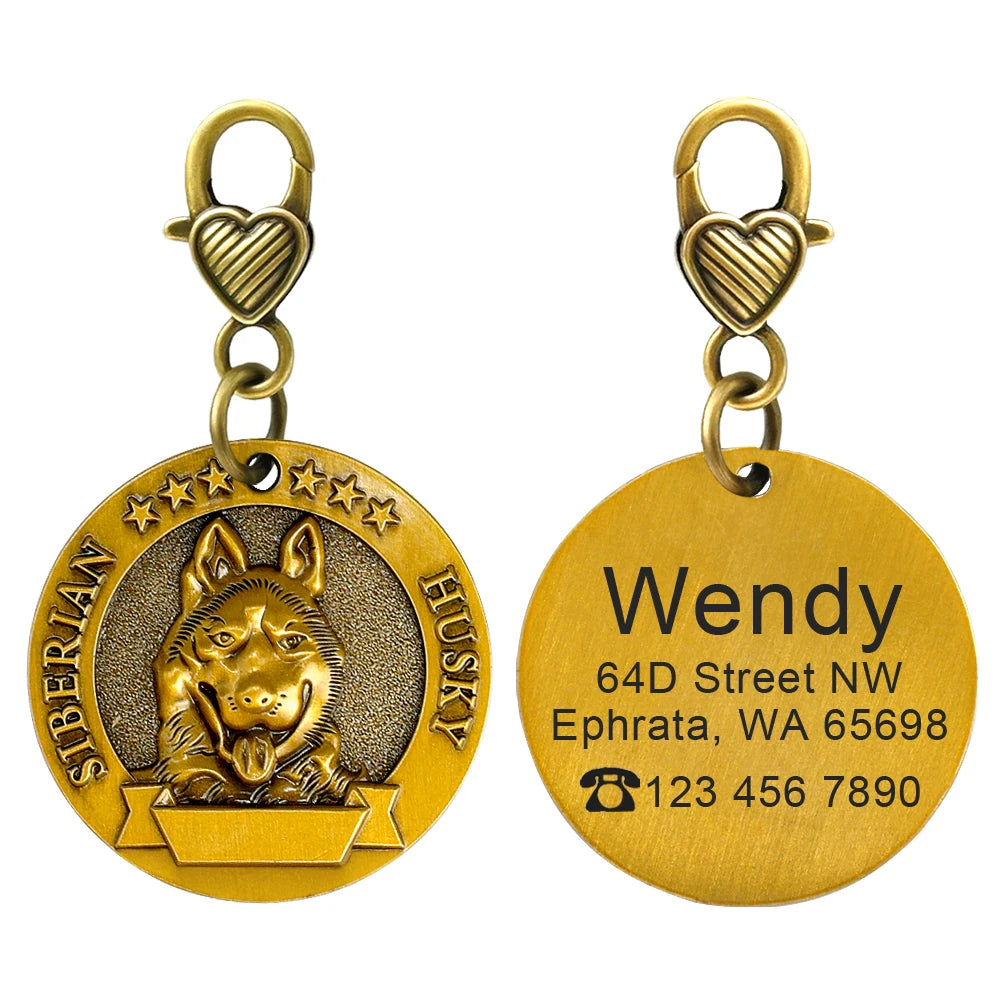 Beautiful Craft Customisable Dogs ID Tags & Nameplate  Pet Toys & Accessories YAG Boutique