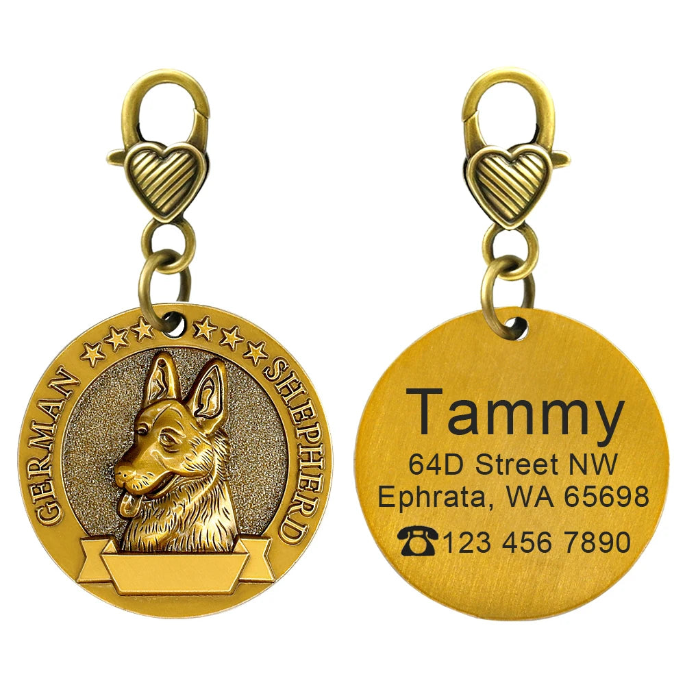Beautiful Craft Customisable Dogs ID Tags & Nameplate  Pet Toys & Accessories YAG Boutique