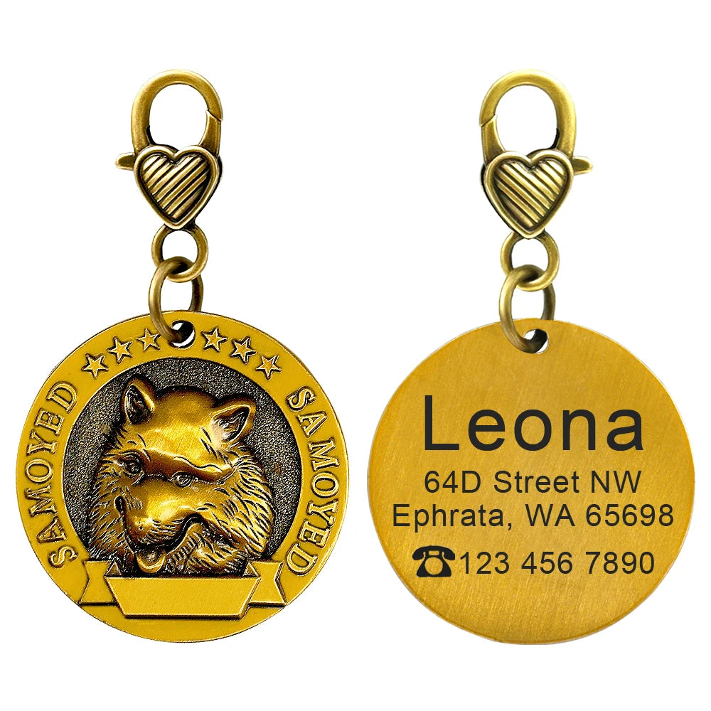 Beautiful Craft Customisable Dogs ID Tags & Nameplate  Pet Toys & Accessories YAG Boutique
