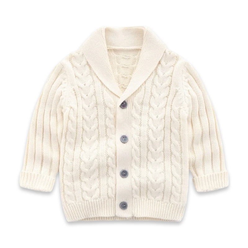 The Theodore Cable Knit Shawl Cardigan  kids clothing YAG Boutique