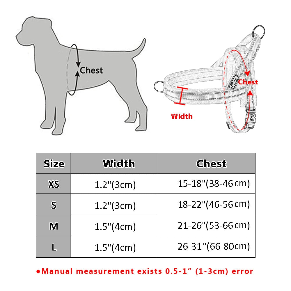 Reflective Stylish Dog Harness - Solid  Harness YAG Boutique