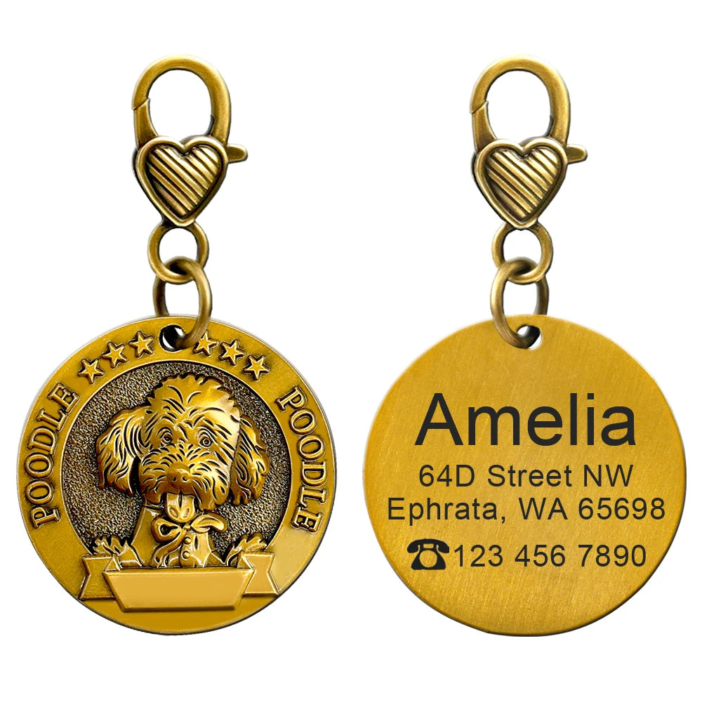 Beautiful Craft Customisable Dogs ID Tags & Nameplate  Pet Toys & Accessories YAG Boutique