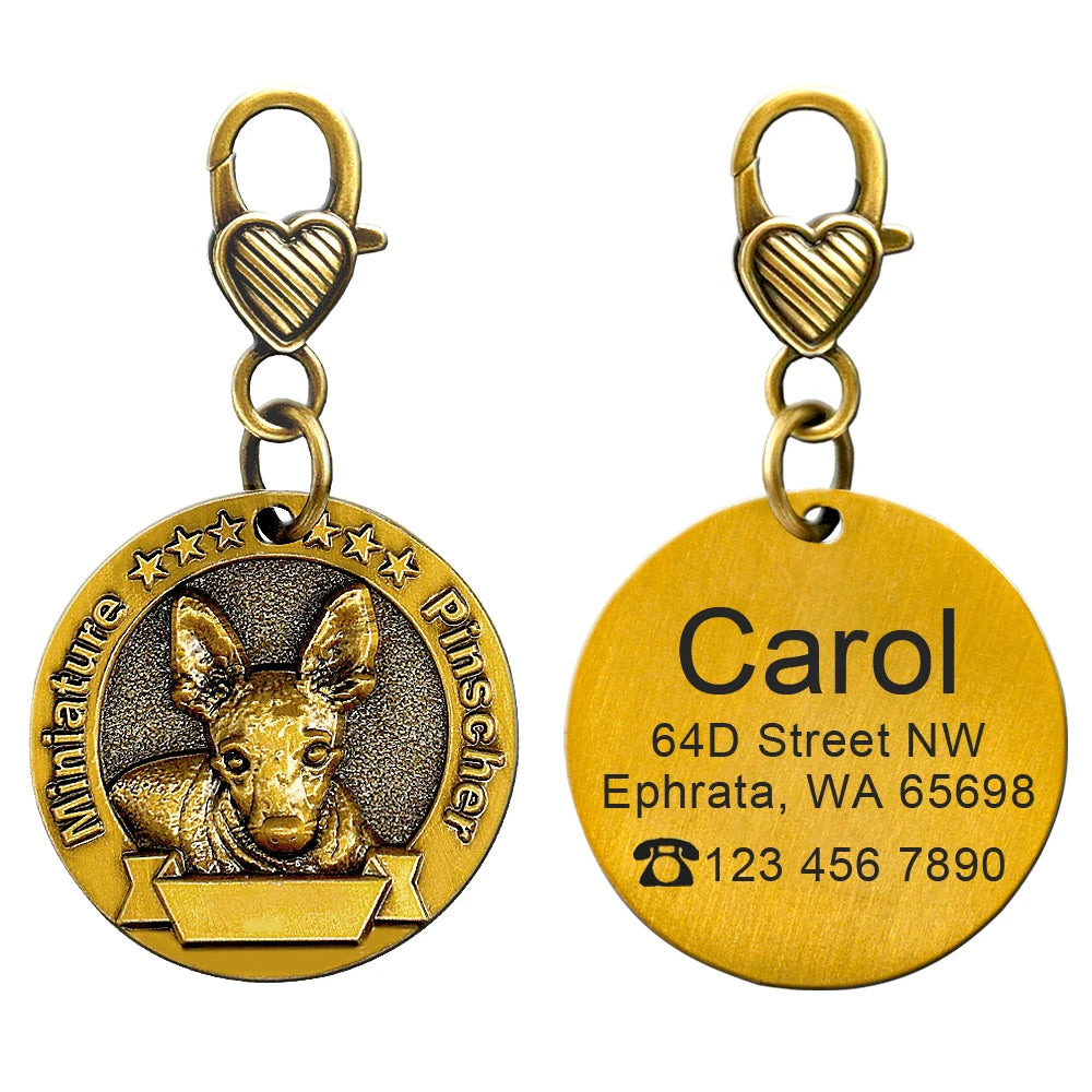 Beautiful Craft Customisable Dogs ID Tags & Nameplate  Pet Toys & Accessories YAG Boutique