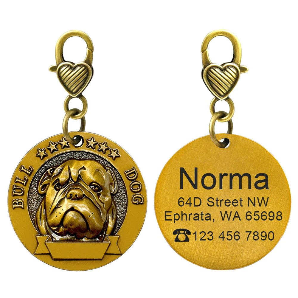 Beautiful Craft Customisable Dogs ID Tags & Nameplate  Pet Toys & Accessories YAG Boutique
