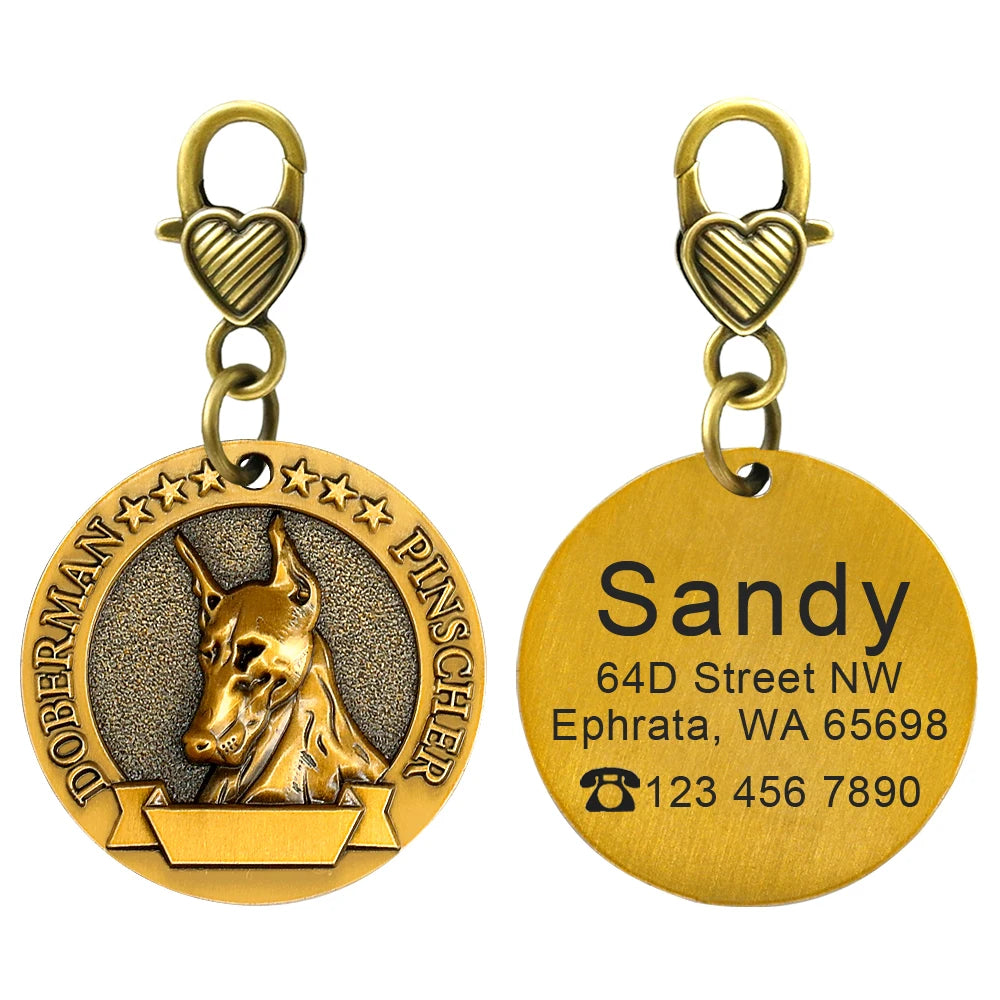 Beautiful Craft Customisable Dogs ID Tags & Nameplate  Pet Toys & Accessories YAG Boutique